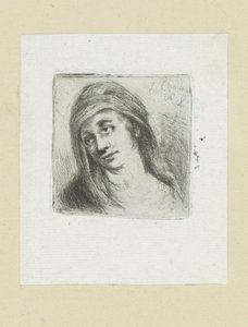 Giovane donna con fazzoletto da Jan Chalon