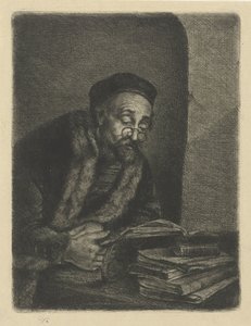 Uomo dietro una scrivania da Jan Chalon