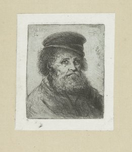 Vecchio con barba e berretto da Jan Chalon