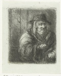 Vecchio con mantello e cappello da Jan Chalon