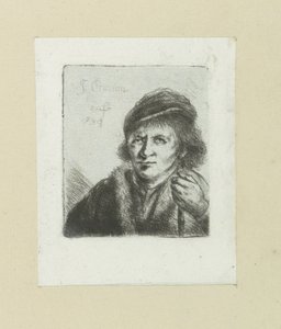 Uomo adulto con cappello e bastone da Jan Chalon