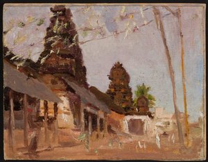 Strada in città - studio. Da un viaggio in India da Jan Ciągliński