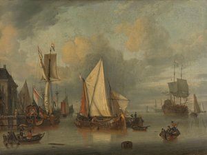 Una calma (Navi nel porto con tempo calmo) da Jan Claesz. Rietschoof