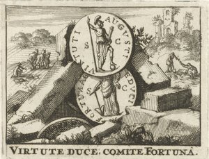 Monete romane su un mucchio di pietre da Jan Claesz ten Hoorn