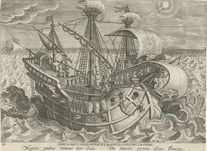 Determinazione della longitudine mediante una bussola da Jan Collaert (II) (attributed to)