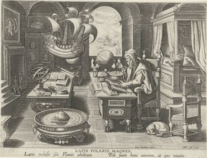 Invenzione della bussola da Jan Collaert (II) (attributed to)