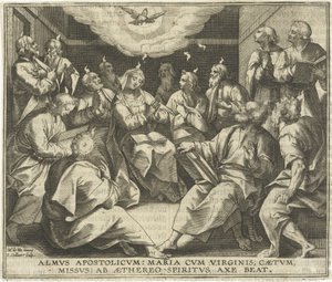 Discesa dello Spirito Santo da Jan Collaert (II)