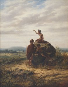 Un esteso paesaggio indonesiano con giovani mandriani da Jan Daniel Beynon