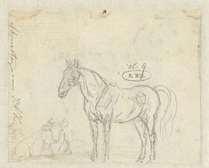 Schizzo di un cavallo e una mucca