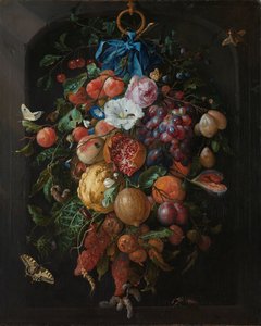 Festone di frutta e fiori