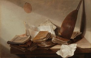 Natura morta con libri, 1625-30