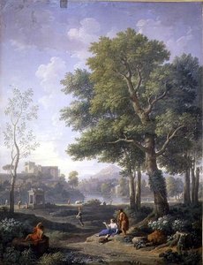 Veduta capriccio con un belvedere da Jan Frans van Bloemen