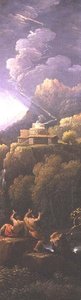 Tempesta in un paesaggio classico