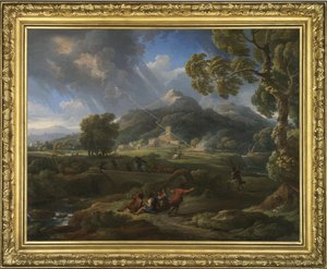 Uragano nella campagna romana da Jan Frans van Bloemen