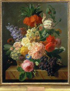 Fiori e frutta... (pittura su tela) da Jan Frans van Dael