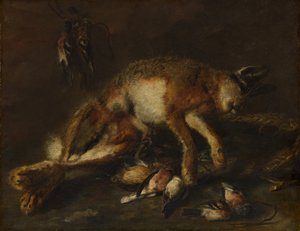 Una lepre e uccelli