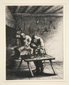 Fabbri, da una serie di 18 mestieri e commerci da Jan Georg van Vliet