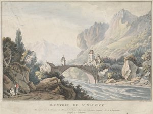 Veduta del ponte di Saint Maurice in Svizzera da Jan Gerard Waldorp