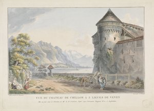 Veduta del castello di Chillon da Jan Gerard Waldorp