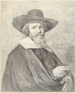 Ritratto di un uomo con orologio nella mano destra da Jan Gerard Waldorp