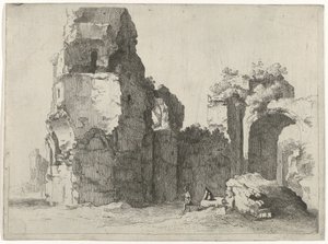 Rovine romane con due figure da Jan Gerritsz. van Bronckhorst