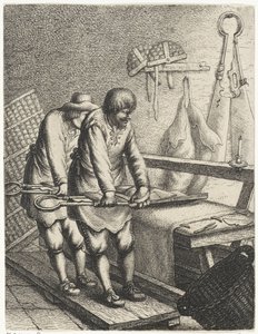 Cimatori di stoffe (serie Beroepen) da Jan Gillisz. van Vliet