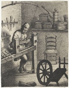Lavoratore dietro un tornio da Jan Gillisz. van Vliet