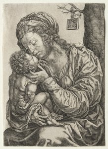 La Vergine seduta ai piedi di un albero da Jan Gossaert