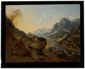 Paesaggio fluviale da Jan Griffier