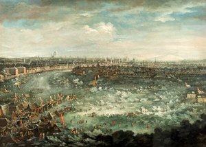 Il Tamigi durante il grande gelo del 1739