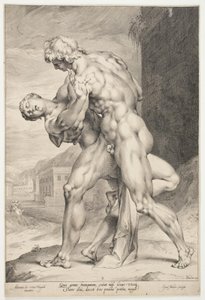Un romano rapisce una donna sabina da Jan Harmensz. Muller