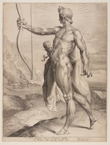 Apollo che uccide il pitone da Jan Harmensz. Muller
