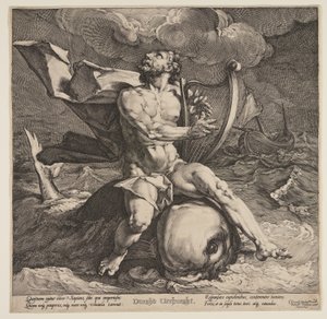 Arione su un delfino da Jan Harmensz. Muller