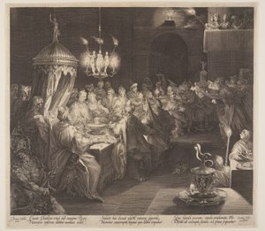 La festa di Belshazzar da Jan Harmensz. Muller