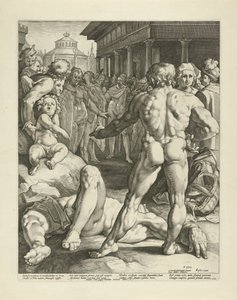 Combattimento tra Ulisse e Irus da Jan Harmensz. Muller