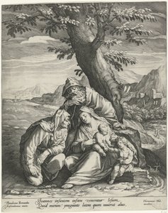 Sacra Famiglia con Elisabetta e Giovanni Battista da Jan Harmensz. Muller