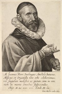 Ritratto di Jans Pietersz Sweelinck, pub. 1624 (incisione)