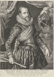 Ritratto del re Cristiano IV di Danimarca e Norvegia da Jan Harmensz. Muller