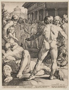 La lotta tra Ulisse e Irus da Jan Harmensz. Muller