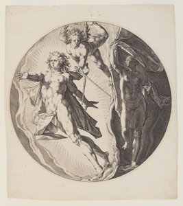 Il primo giorno, tavola 2, dalla Creazione del mondo da Jan Harmensz. Muller