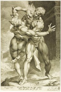 Il ratto di una donna sabina, vista frontale da Jan Harmensz. Muller