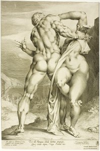 Il ratto di una donna sabina, vista da dietro da Jan Harmensz. Muller