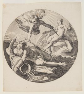 Il secondo giorno, tavola 3, dalla Creazione del mondo da Jan Harmensz. Muller