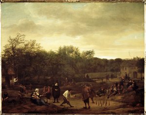 Contadini che giocano a bocce in Olanda da Jan Havicksz. Steen