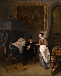La visita del dottore, c.1665-8 da Jan Havicksz. Steen