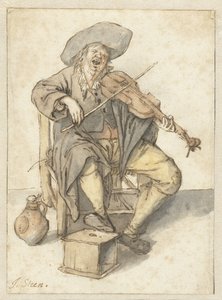 Violinista che canta da Jan Havicksz. Steen