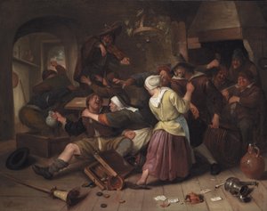 Giocatori che litigano, c.1665 da Jan Havickszoon Steen