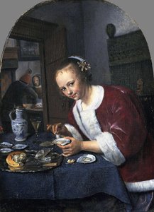 Ragazza con ostriche da Jan Havickszoon Steen