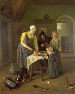 Famiglia di contadini al pasto, c.1665