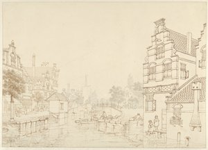 Un canale in una città da Jan Hendrik Verheijen
